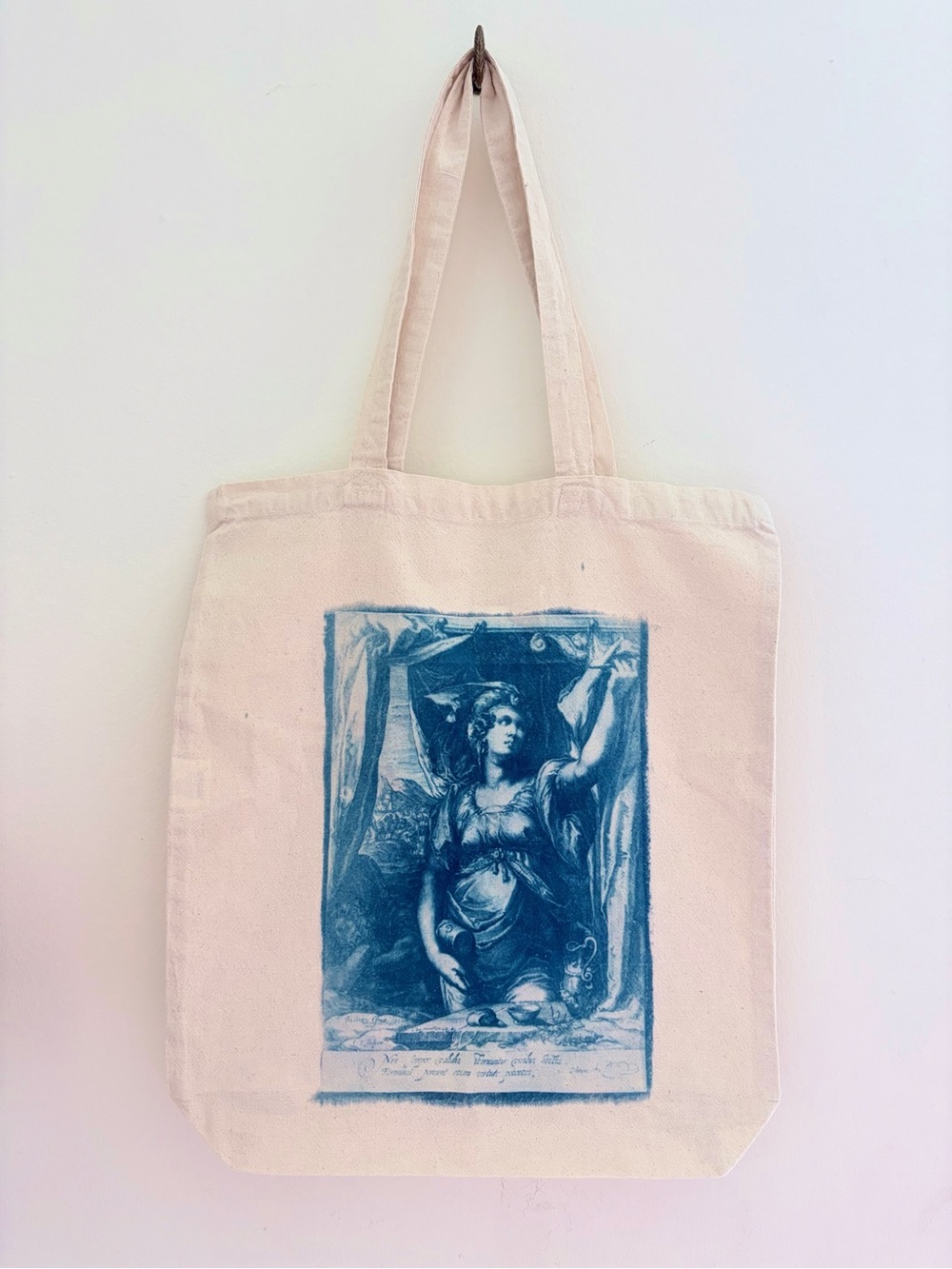 Tote Bag with Greek Mythology Cyanotype Print